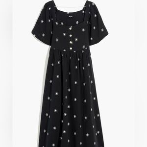 Madewell Plus Daisy Embroidered Lightspun Midi Dress